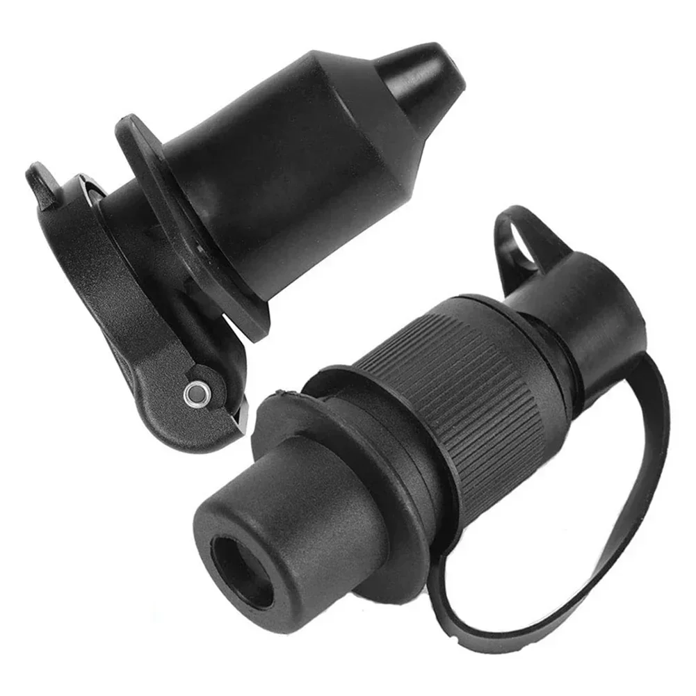 

3 Pin 12V Trailer Socket Connectors Round 3 Pole Plug-in Trailer Tractor Plug For Electrical Caravan Truck