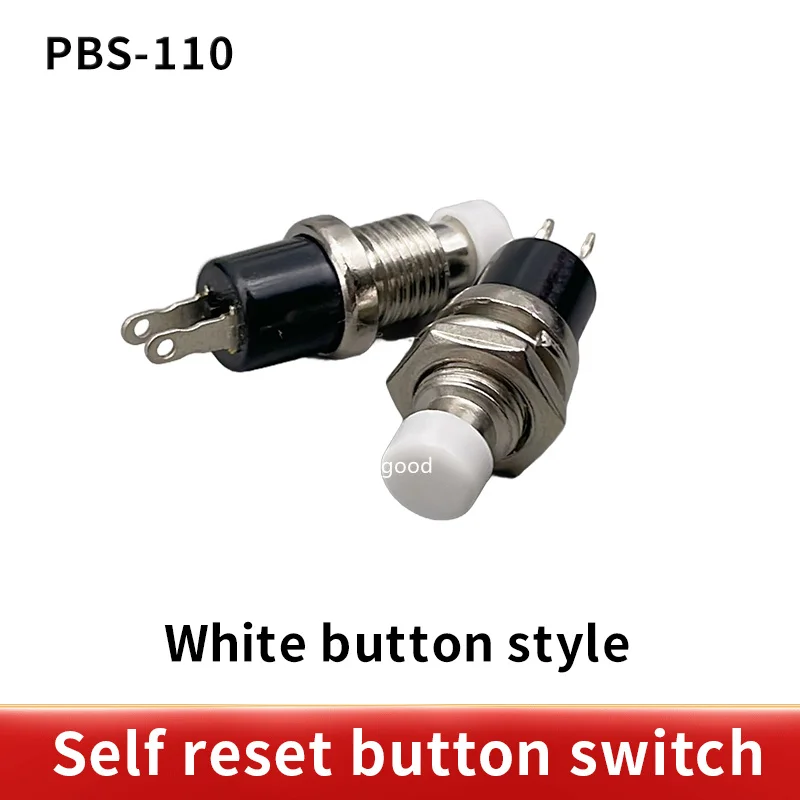 6pcs PBS-110 Mini Momentary Push Button Switch for Model Railway Hobby 7mm pbs110 red yellow green blue black white