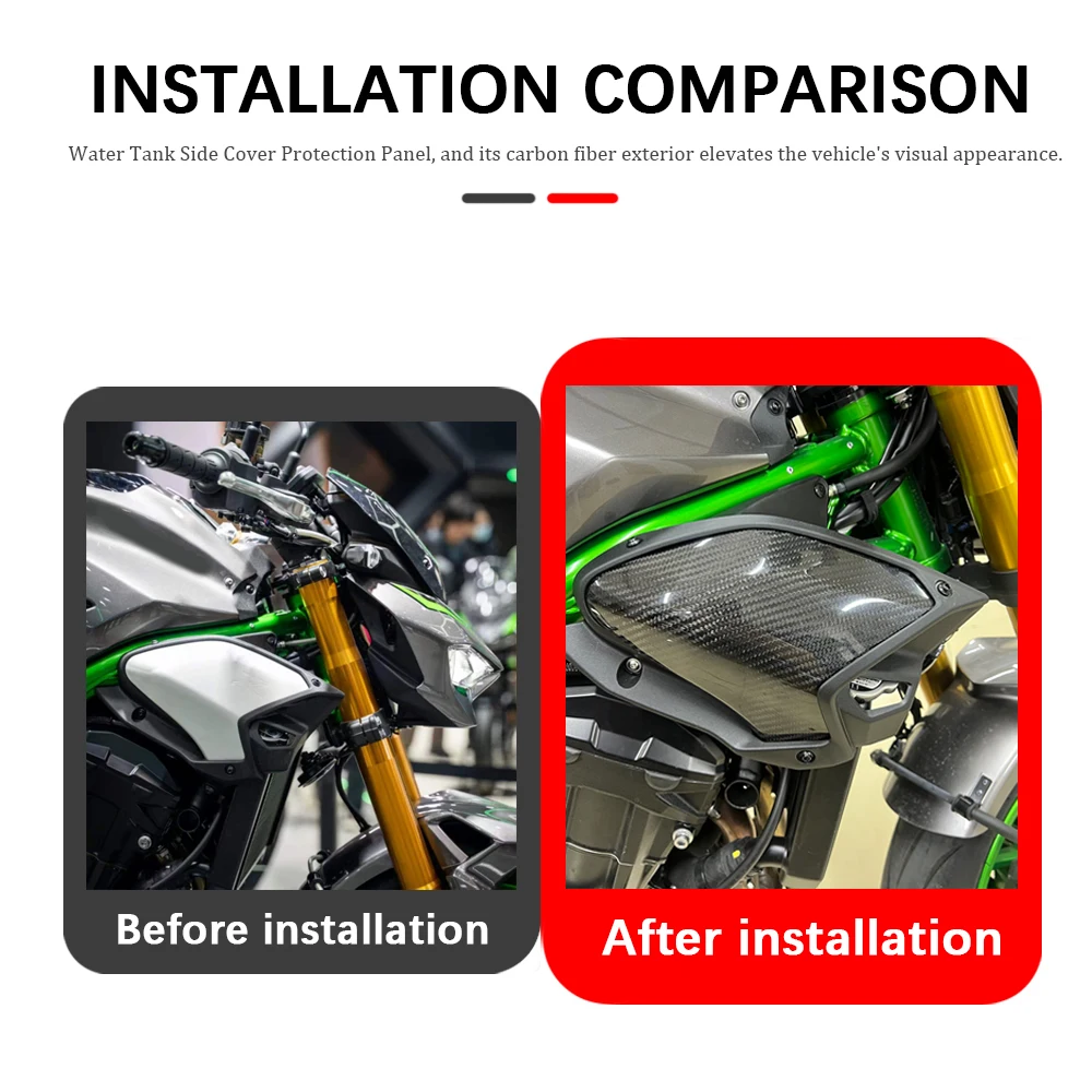 

Motorcycle Accessories For Z900 Z900SE 2025 2026 Water Tank Side Cover Protection carbon fibre Air Inlet Cover Side Gas Guard