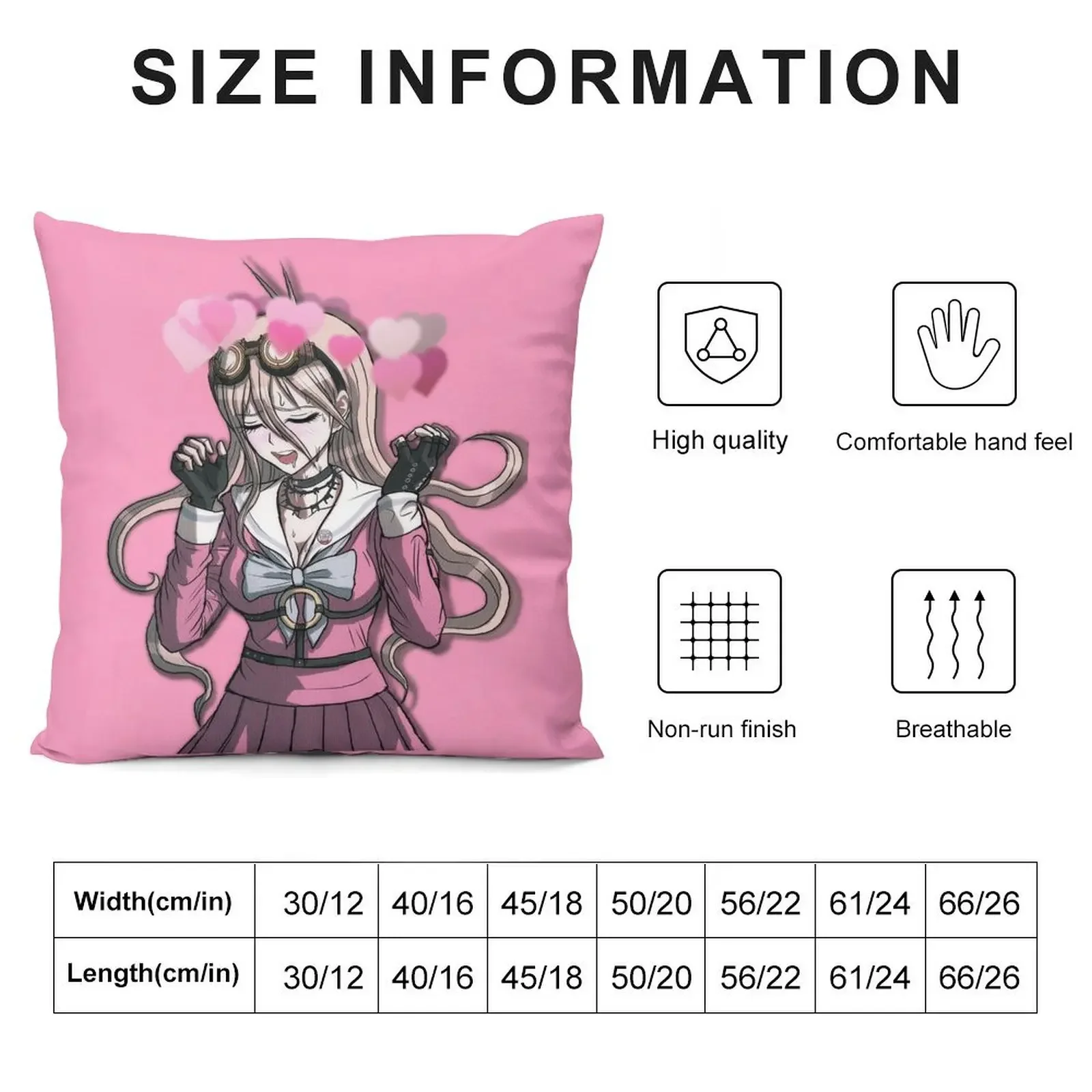 miu iruma edit Throw Pillow Decorative Sofa Cushion Bed pillowcases pillow