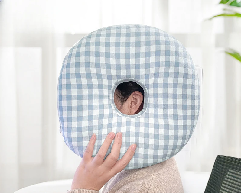 Beauty Salon Pillow Core Side Sleep Single Hole Ear Pillow Elderly Patients Ear with Hole Pillow Adult
