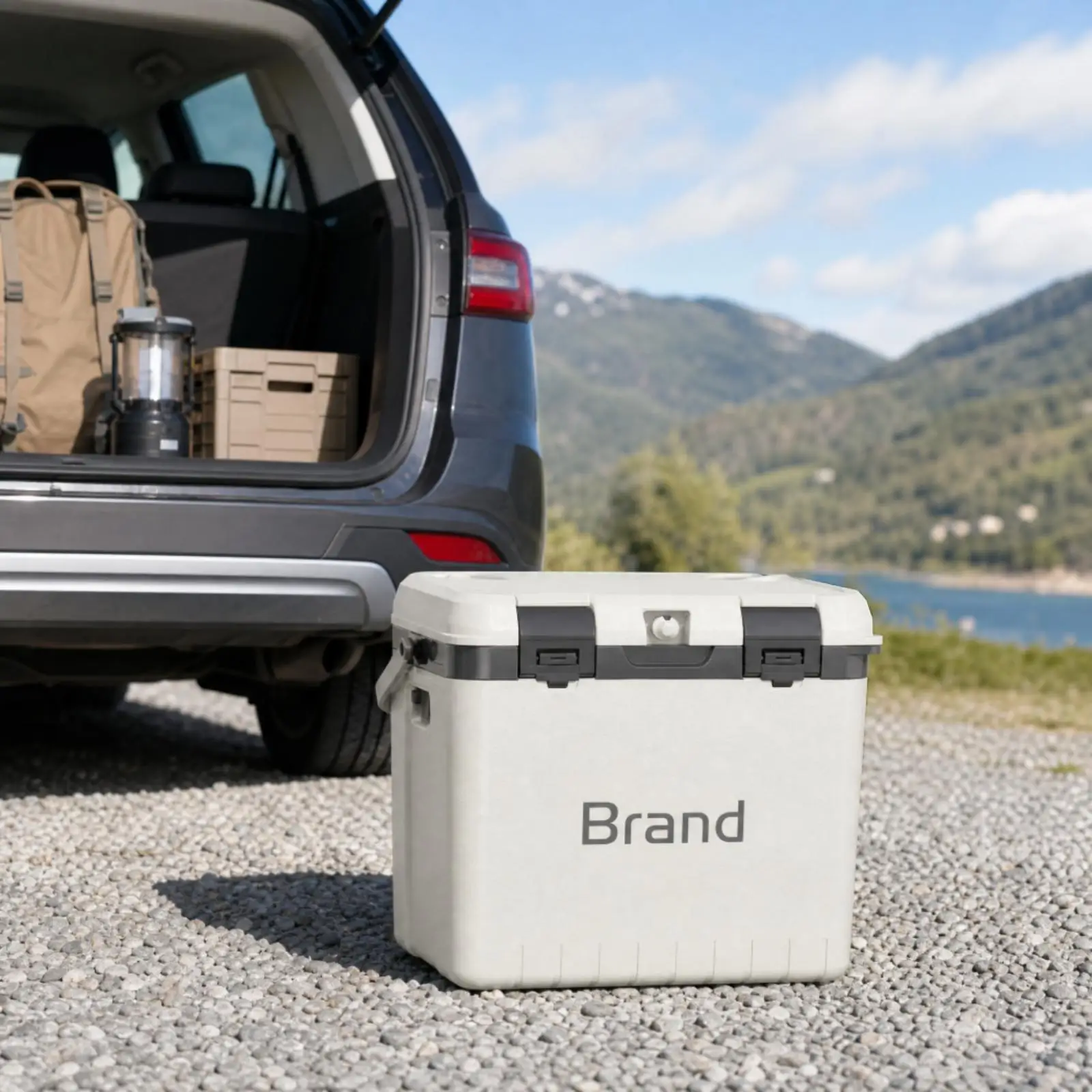 Portable Ice Chest Secure Latching Lid Rigid Portable Insulated Cooler Box for Outdoor Activities, Picnics
