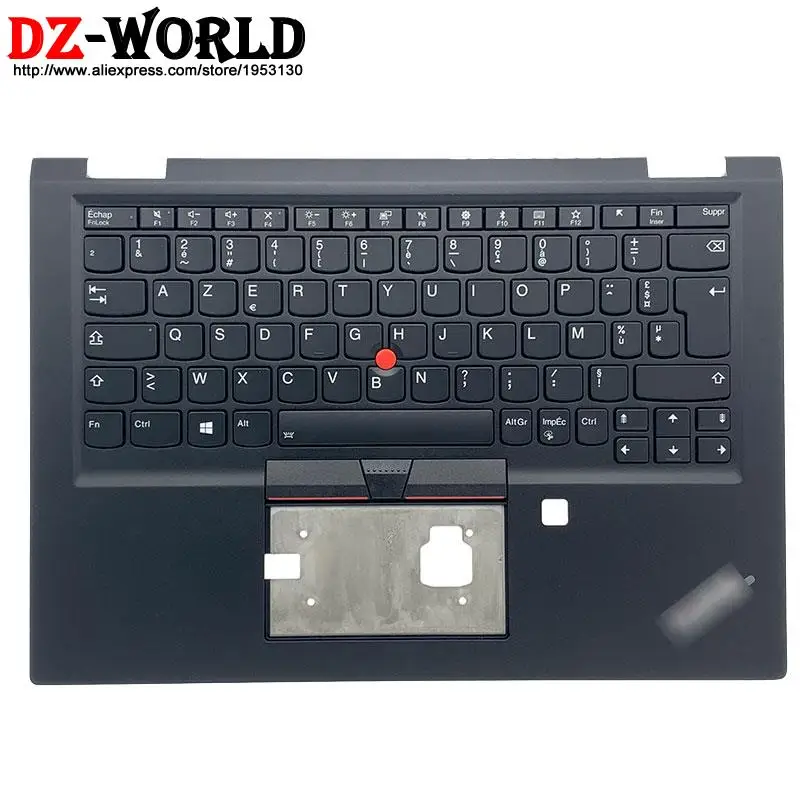 Orig Escudo Palmrest Case Superior com fr Francês Teclado Retroiluminado para Lenovo Thinkpad X390 Yoga X13 Gen1 Portátil 02hl517 Novo