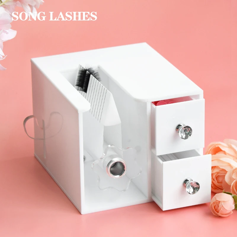 Songlashes Self Fanning Lash Extension Machine Eyelash Extractions Easier Makeup Tool Acrylic Storage Box Lash Fanning Machine