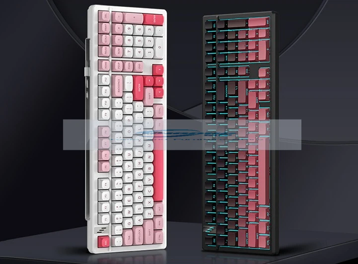 

K98Pro mechanical axis RGB universal mechanical keyboard Sakura green axis ABS three-mode waterproof e-sports gaming keyboard