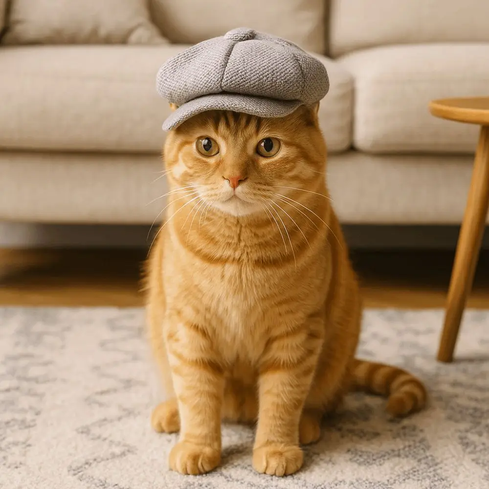 

Pet Costume Accessory Retro Pet Beret Hat Universal Adjustable Cat Gentleman's Hat Three-dimensional Pet Headwear Four Seasons
