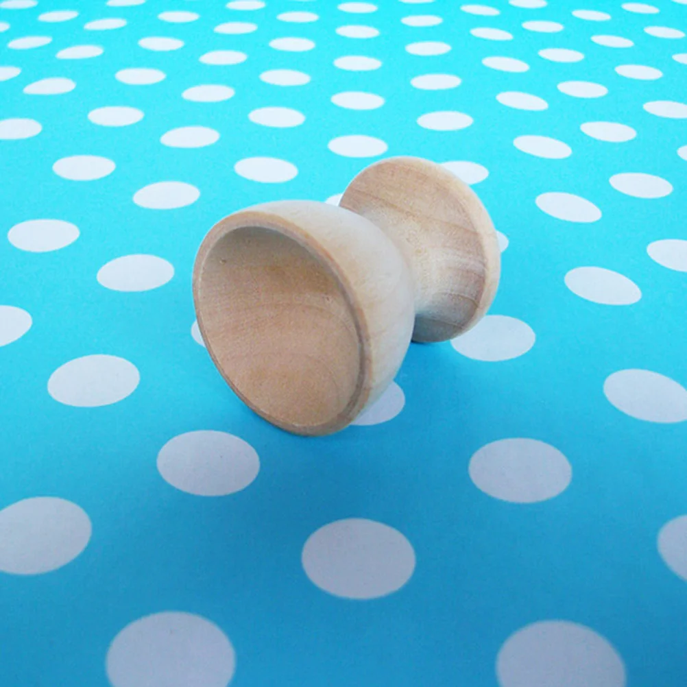 

5Pcs Wooden Egg Holder Kids Educational Game Smooth Safe Design for Easter Art Craft Activity Child Development Learning Cup