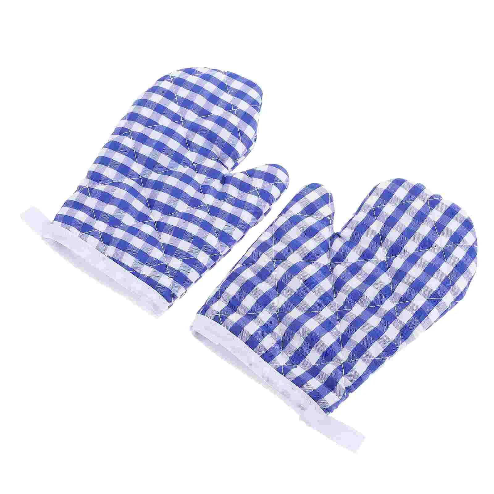 2 Pcs Mini Oven Microwave Gloves Football Kids Mitts Micro-wave Polyester Man Heated