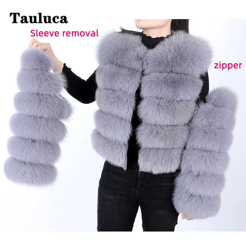 

New Fashion Natural Real Fox Fur Coat Women Winter Warm Luxury Real Fur Jacket Oversized Outwear Female Vest Coats Mujer Tops