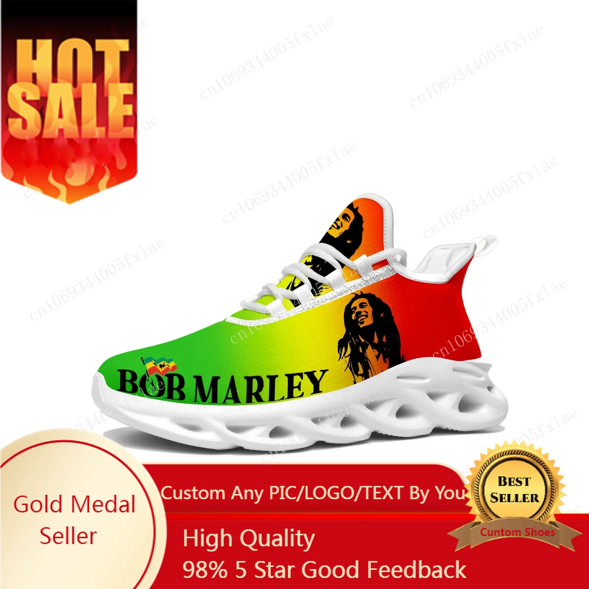 

Reggae Rock Music Star Bob Marley Flats Sneakers Mens Womens Sports Running Shoe Sneaker Lace Up Mesh Footwear Tailor-made Shoe