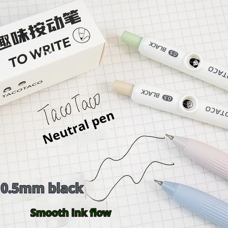 السلس الوجه المبتسم الإبداعية الطازجة الحبر الأسود هلام القلم طالب استخدام انقر سؤال بالفرشاة قلم محايد اللون مكتب اللوازم المدرسية