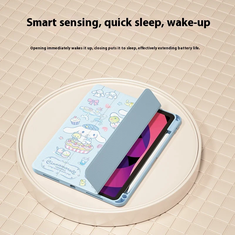 MINISO Cinnamoroll Per iPad Custodia Fonda IPAD air 4 5 10th 11th Gen Tablet Cover ipad A16 11in Pro 4 5 6 Mini 6 7 Custodia protettiva