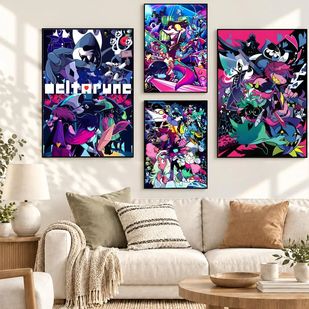 Deltarune Indie RPG Video Game Pixel Fantasy Retro Art Poster Decorative art prints for the home, holiday gifts, unframed