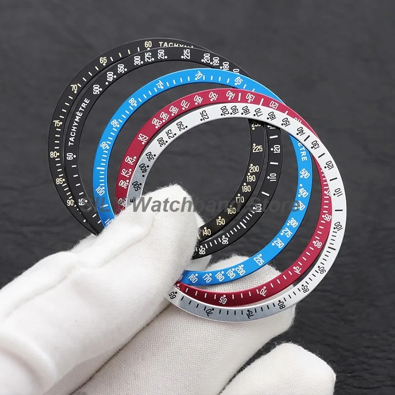 40.5mm*35.2mm Aluminium Bezel Insert Speed Master VK63 Watch Case Watch Ring  Replacement Tachymeter Bezel for Speedmaster Watch