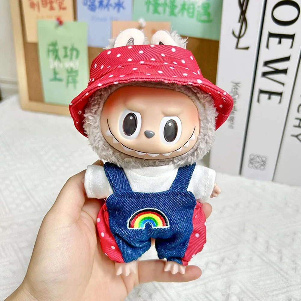 17cm Cute Mini Plush Doll'S Clothes Outfit Accessories For Korea Kpop Exo Labubu Idol Dolls Bear Jumpsuit Clothing DIY Kids Gift