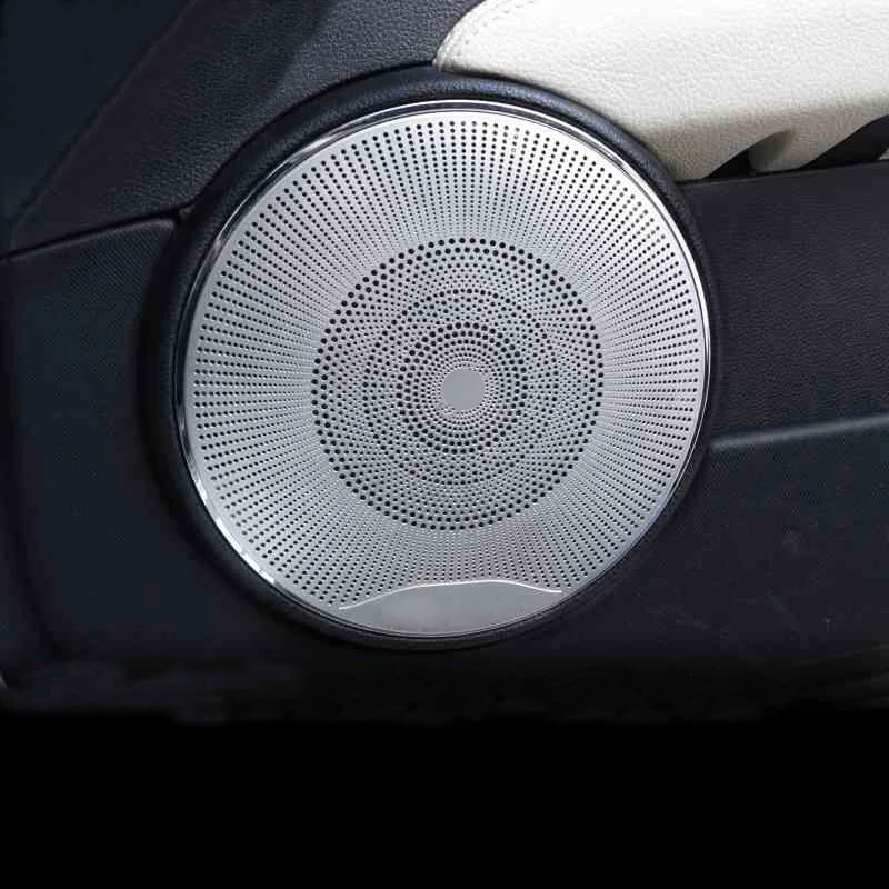 Porta do carro Altifalante Guarnição Capa para Mercedes Benz, Áudio Speaker, Carro Styling Acessórios, Classe C, W204, C180, C200, 2008-14, 4Pcs