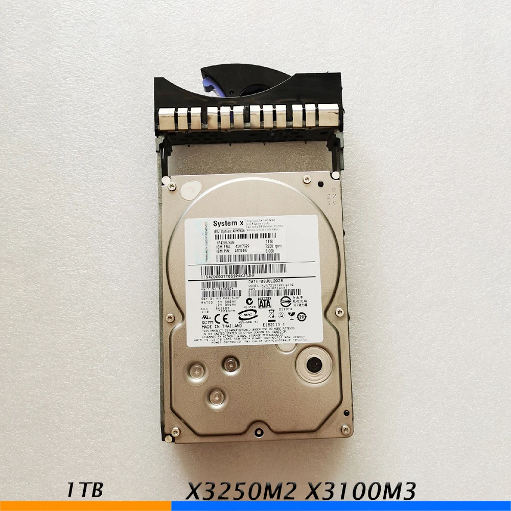 

Для жесткого диска IBM X3250 M2 X3100 M3 43W7626 43W7629 1T 7,2K SATA 3,5"