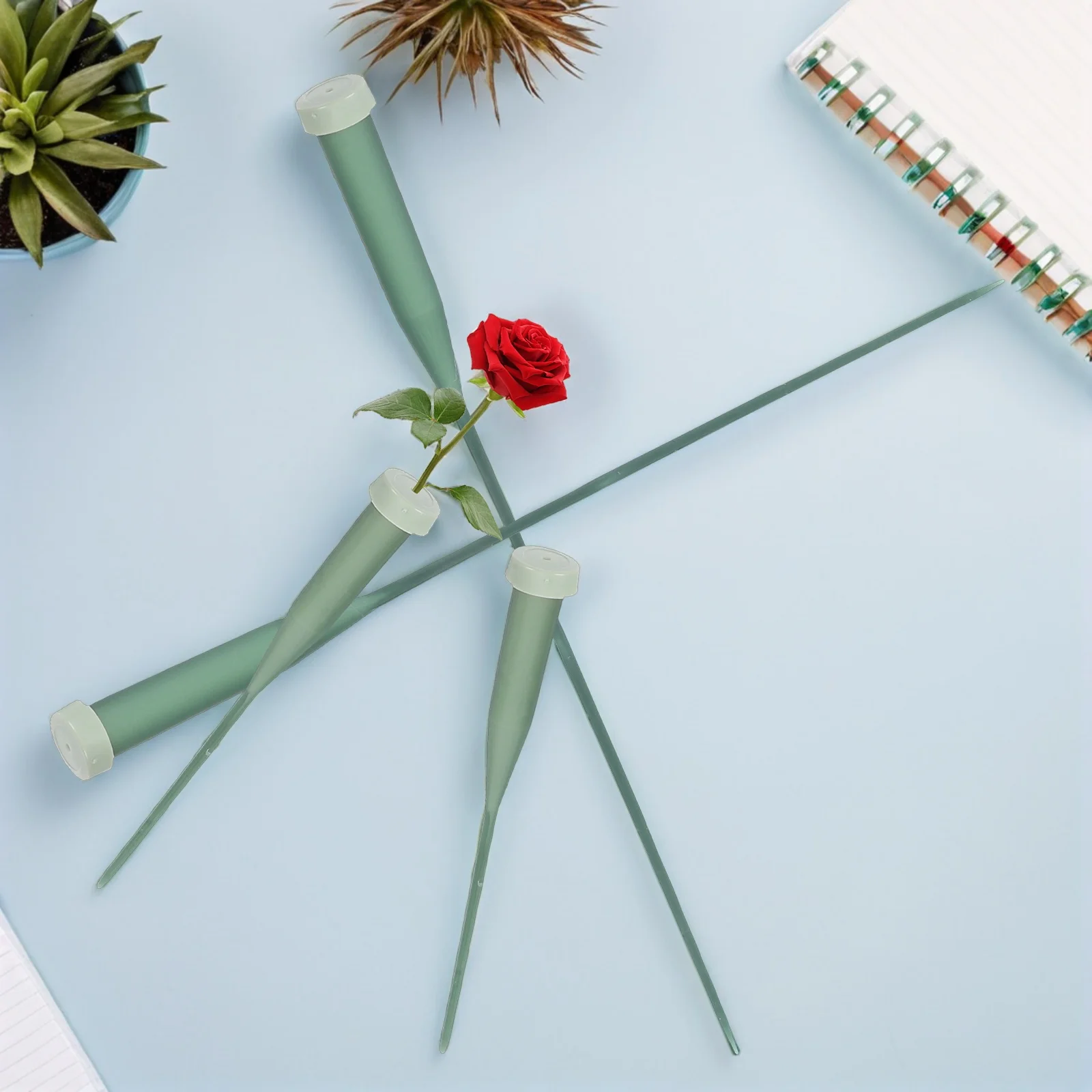 50 Uds. Tubos de flores portátiles, viales de agua florales frescas, tapa a prueba de fugas, decoración para viajes, oficina y exteriores, tubos de flores para flores frescas