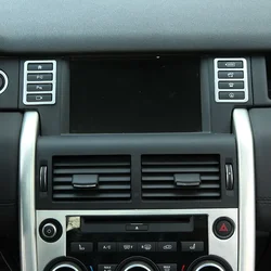 For Land Rover Discovery Sport 2015-19 ABS Silver Car Center Console Navigation Frame Button Cover Trim Sticker Car Accessories