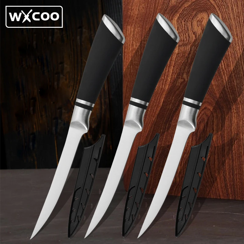 6inch Kitchen Knife Professional Stainless Steel Boning Knife Sharp Chef Slaughtering Fish Meat Cleaver Cutting Knives for Fruit