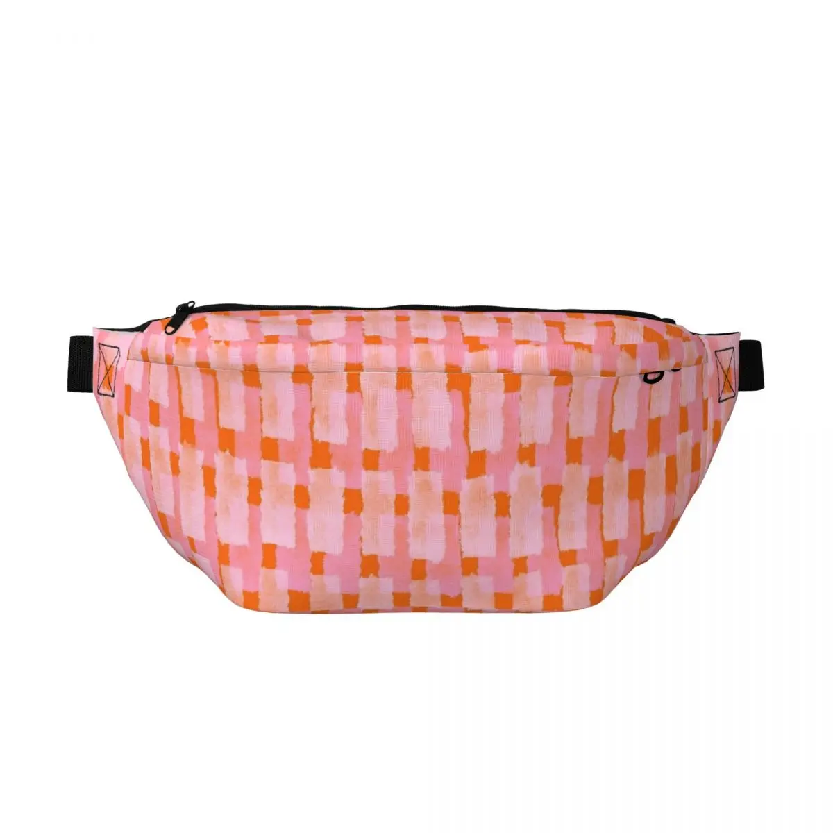 

Сумка-бананка через плечо розово-оранжевая для мужчин и женщин, регулируемая поясная сумка для путешествий, бега, хранения денег и телефона, нагрудная сумка