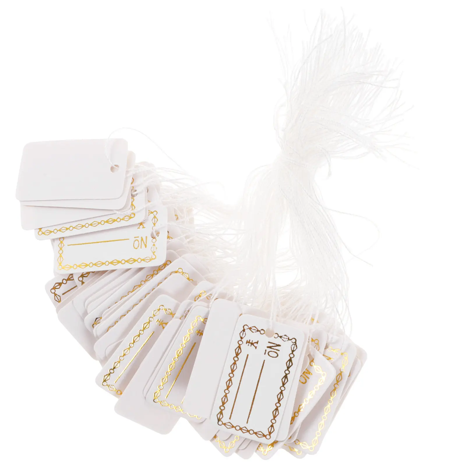 500Pcs Price Tag Labels Display Tags Paper with Hanging String for Jewelry Clothes Stationery Tags with Clothing Tag