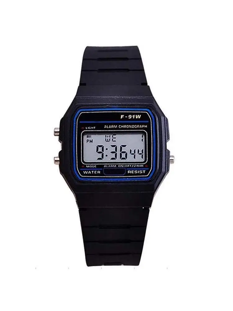 Montre de luxe pour femmes, marque supérieure, Harajuku, Silicone WR F91W, LED, électronique, étanche, multifonction, carrée, numérique