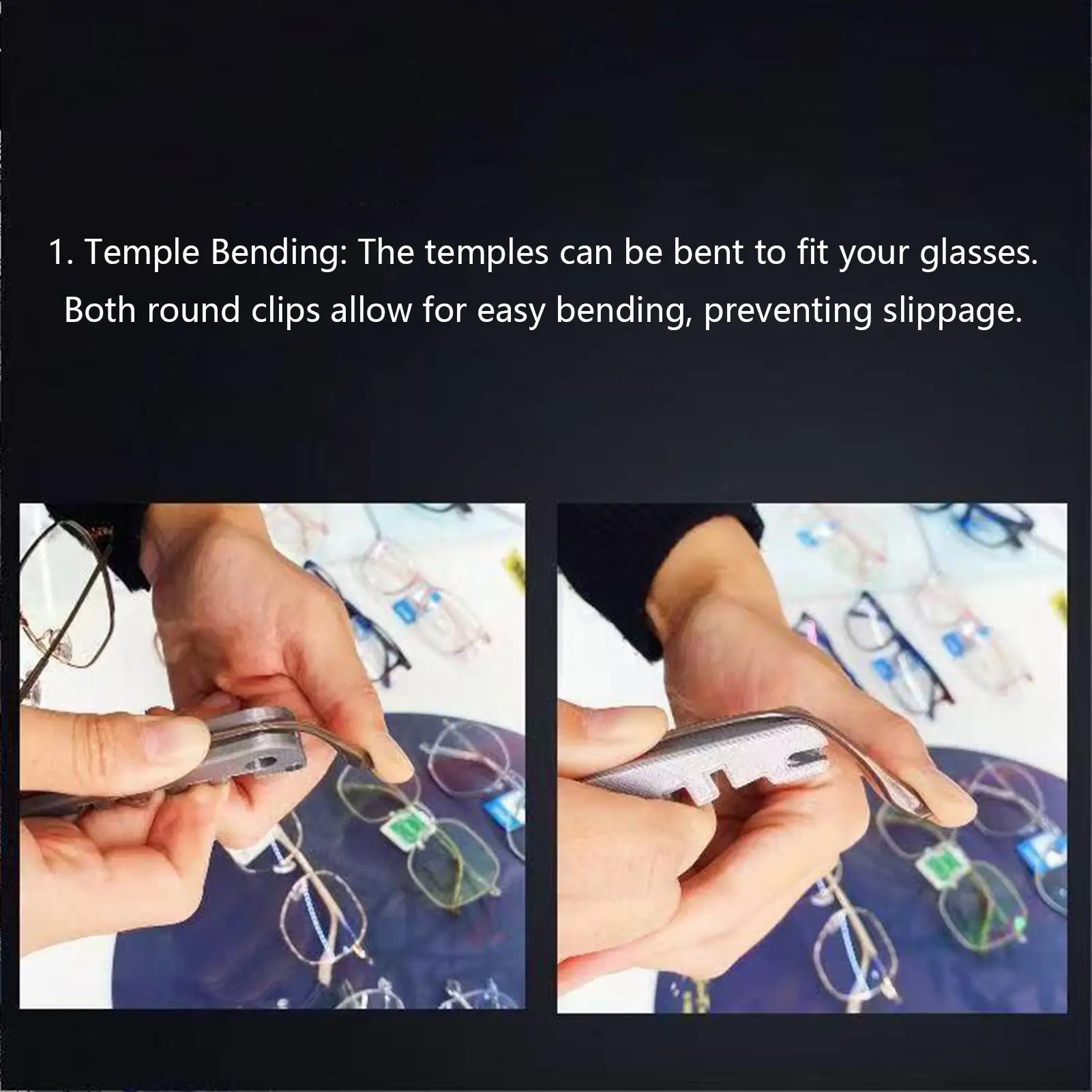 Brillenbügel-Einstellwerkzeug, Brillengestell-Justierwerkzeug, Brillenreparatur-Set für Zuhause, Büro, Schule und Wohnheim – Detail 6