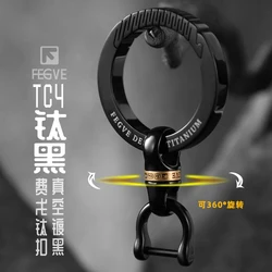 Titanium 360° Rotatable Keychain Keychains 35MM Key Ring Multicolor Titanium Key Ring Accessories EDC Outdoor Tool