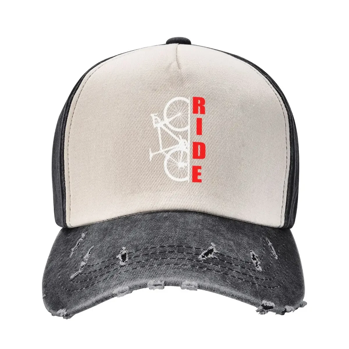 

Ride, Funny Cycling, Cyclist Quote Baseball Cap Luxury Hat Beach Bag hats on offer Sun Hats For Women Men's