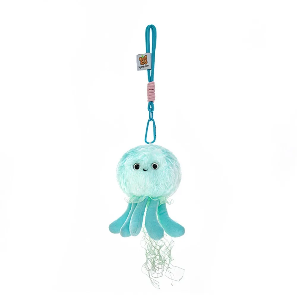 

Silk Ribbon Lovely Jellyfish Keychain Octopus Creative Marine Organism Pendant Color Soft Jellyfish Pendant Aquarium Gift