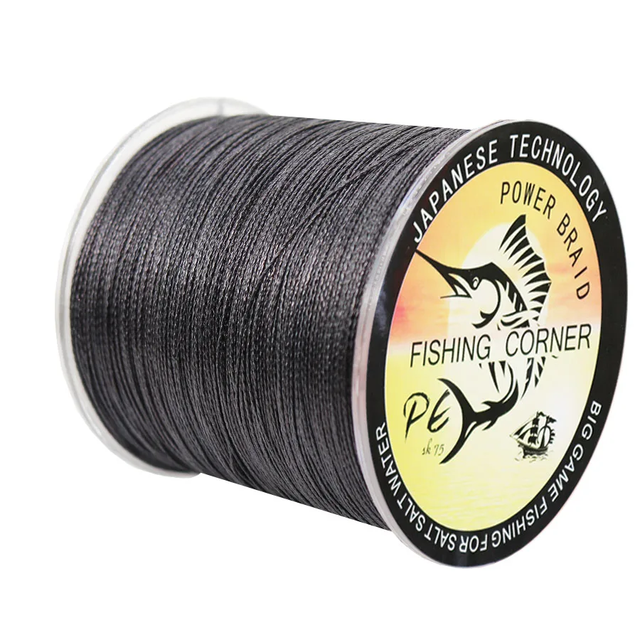 4X 500M PE Braided Fishing Line Super Strong  Japanese Multifilament Sea Fishing Line 10LB-80LB Black Carp Line Trout Line