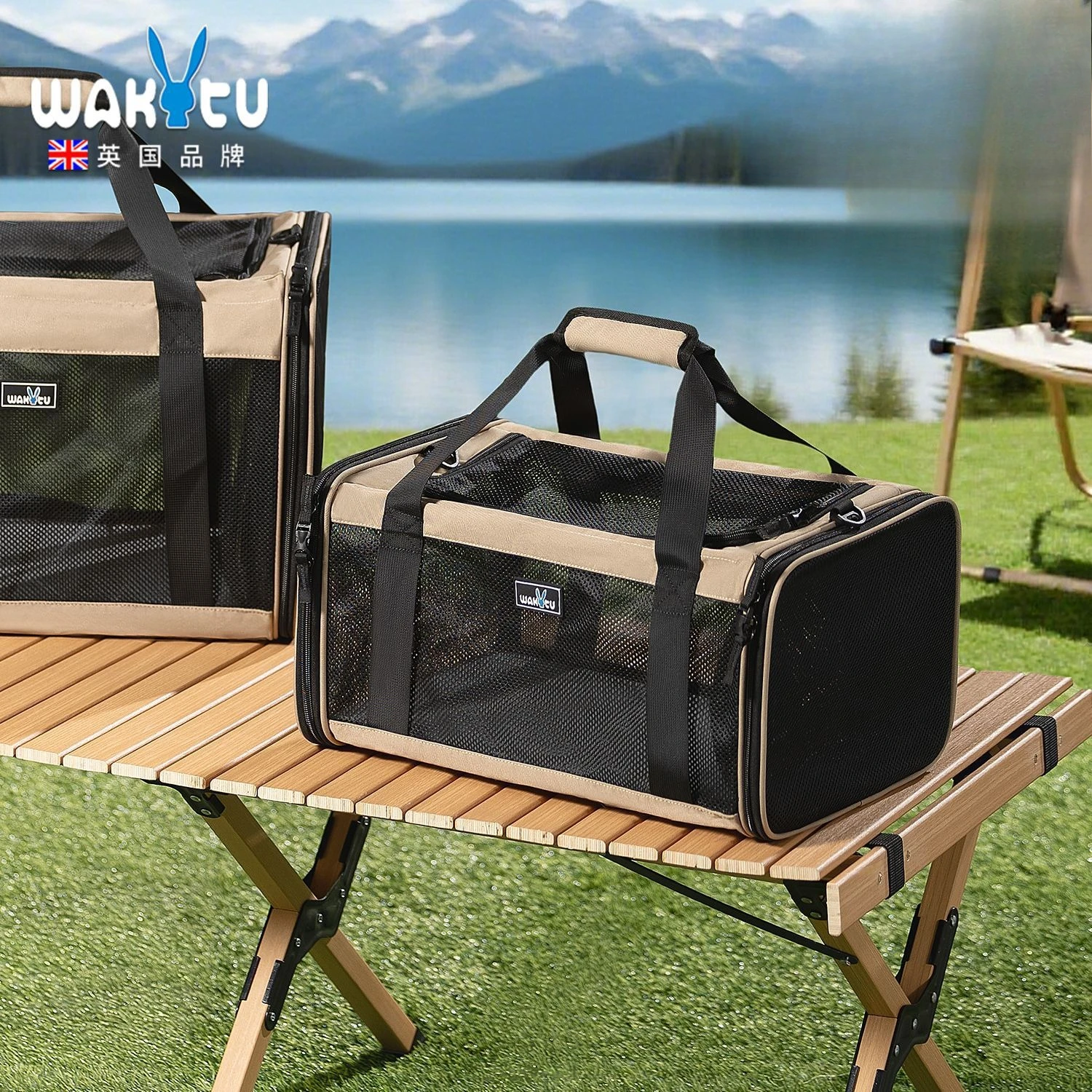 

Wakytu Pet Handbag UK Pet Transport Bag Going Out Portable Shoulder Handbag Folding Car Cat Air Dog Bag Carriers