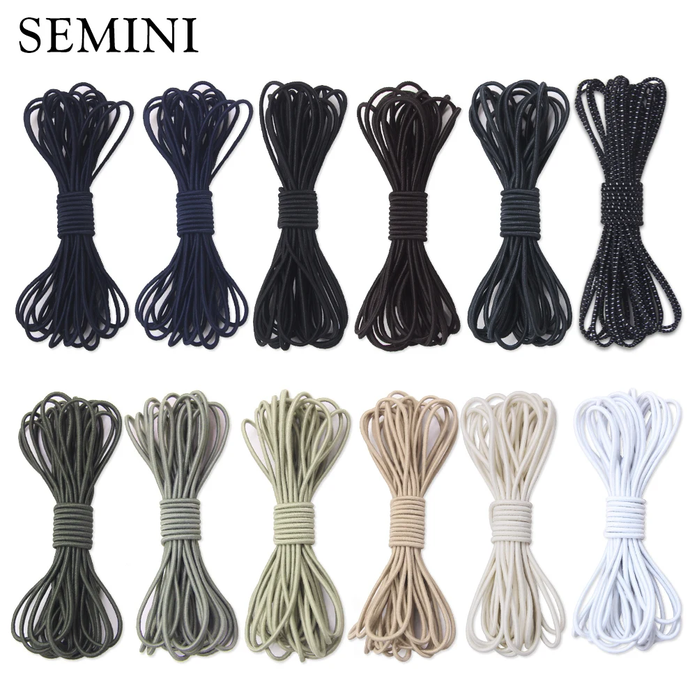 6 Yards 2.5mm Elastic Rope Elastic Band Shock Cord Bungee Rubber Band Stretch Thread for Garment Accessory Craft Handmade DIY