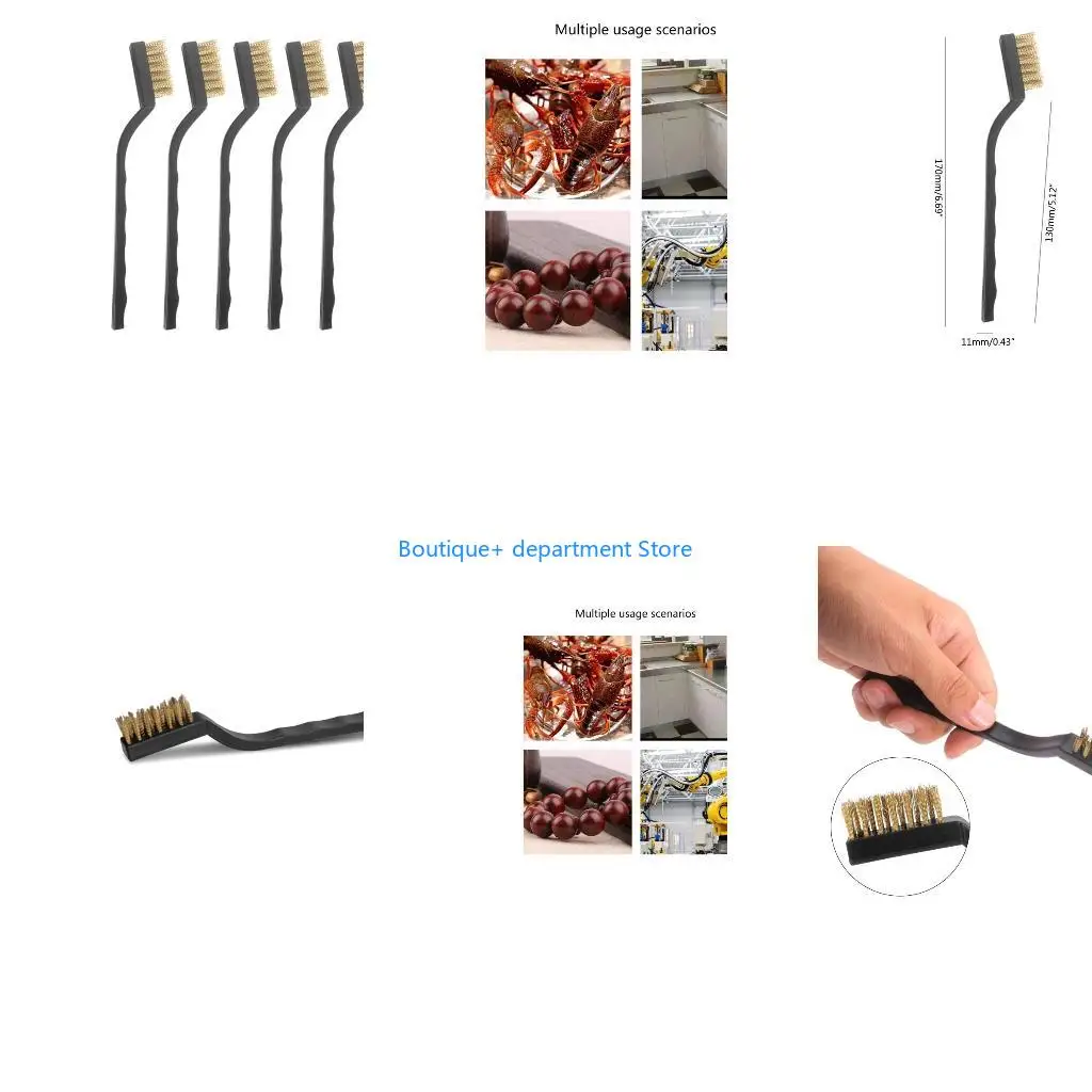 E1PD Curved Handle Metal Wire Brush Scratch Brush for Rust Removal Dirt Paint
