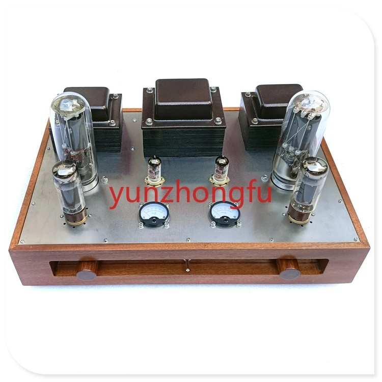 805 gallbladder 35W high-power Class A single ended electronic tube power  meter head indication solid wood box FU5