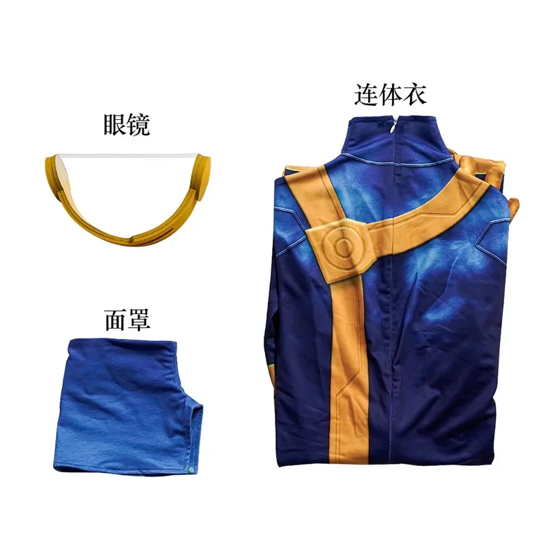 زي Cyclop التأثيري بدلة قطعة واحدة مطبوعة ثلاثية الأبعاد مع قناع نظارات Hero Catcher Muscle Shade X بدلة Zentai للرجال ملابس الهالوين للبالغين