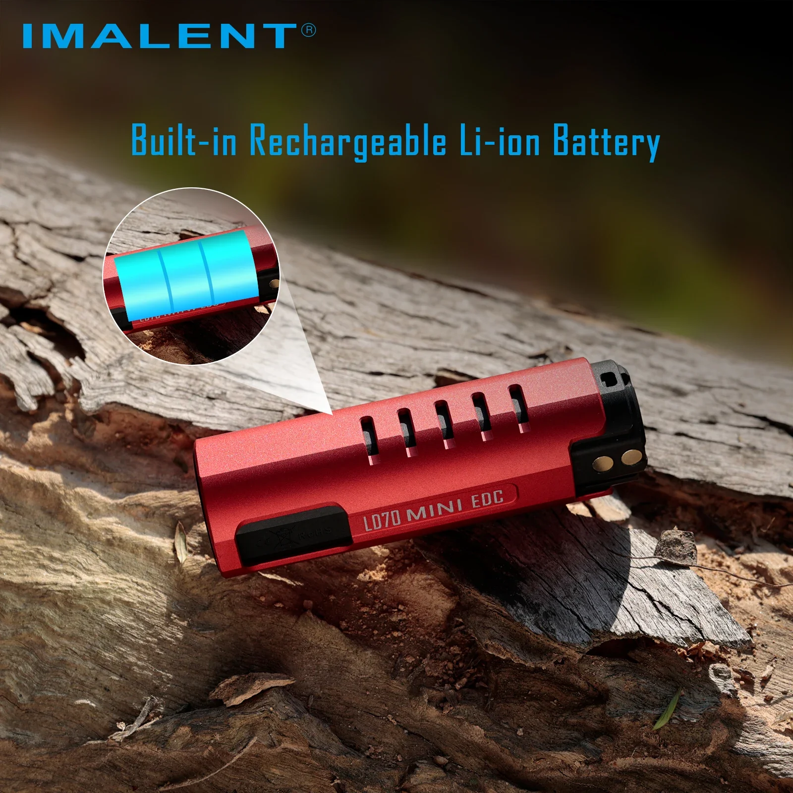 IMALENT LD70 Deluxe Edition Pocket EDC Flashlight Type-C Rechargeable Camping Climbing and Night Fishing Waterproof Portable EDC Light for Outdoor Search & Rescue Work