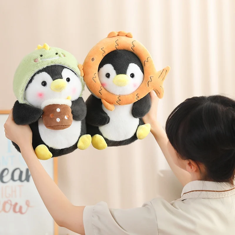 Kawaii Penguin Plush ของเล่นน่ารัก Penguin เปิดไดโนเสาร์กระต่าย Unicorn ตุ๊กตาตุ๊กตาการ์ตูนสัตว์หมอนของขวัญวันเกิด