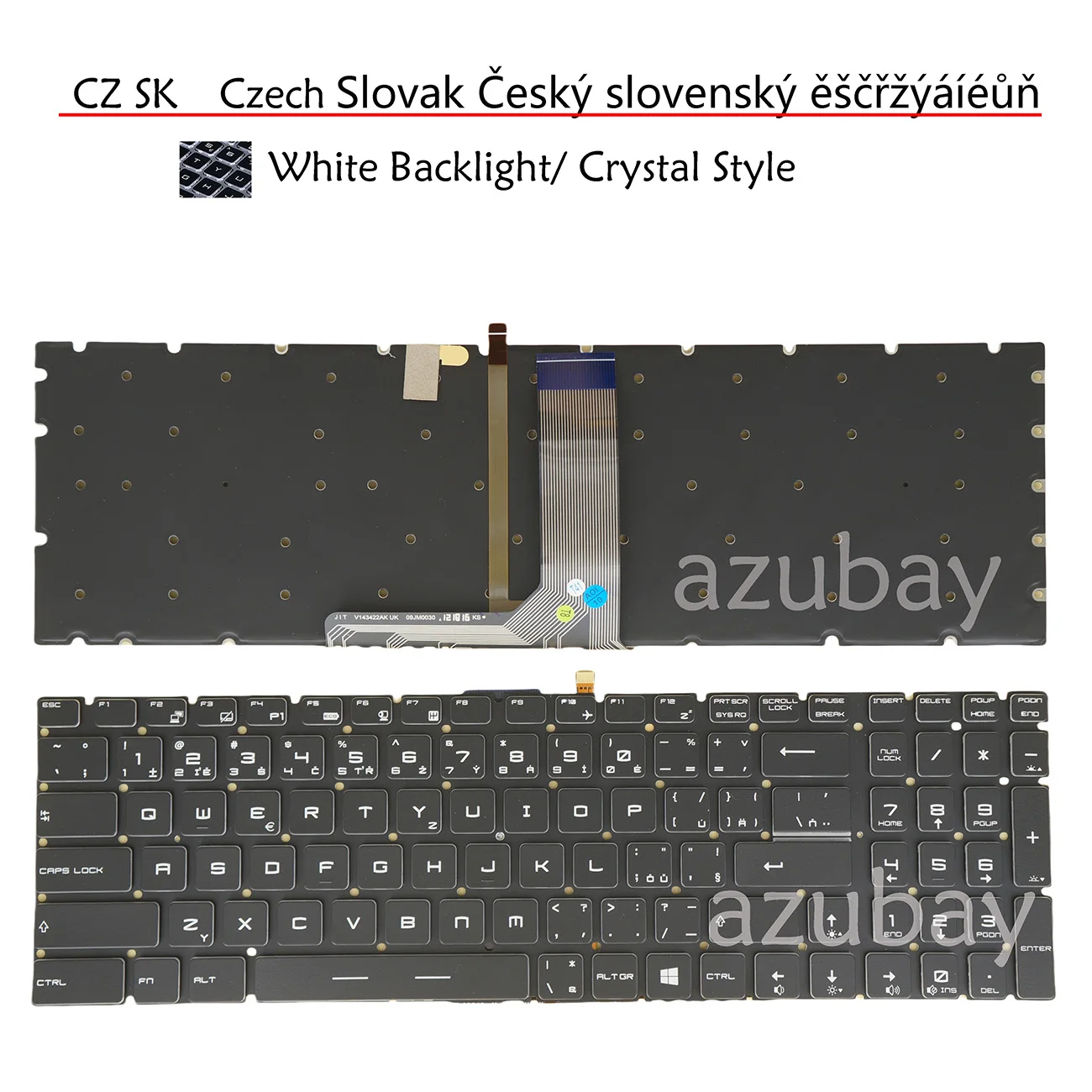 

Czech Slovak White Backlit Keyboard For MSI GT62VR 6RD 6RE Dominator Pro, GT72VR 6RD 6RE Dominator Pro, GT73VR 6RE 6RF Titan PRO