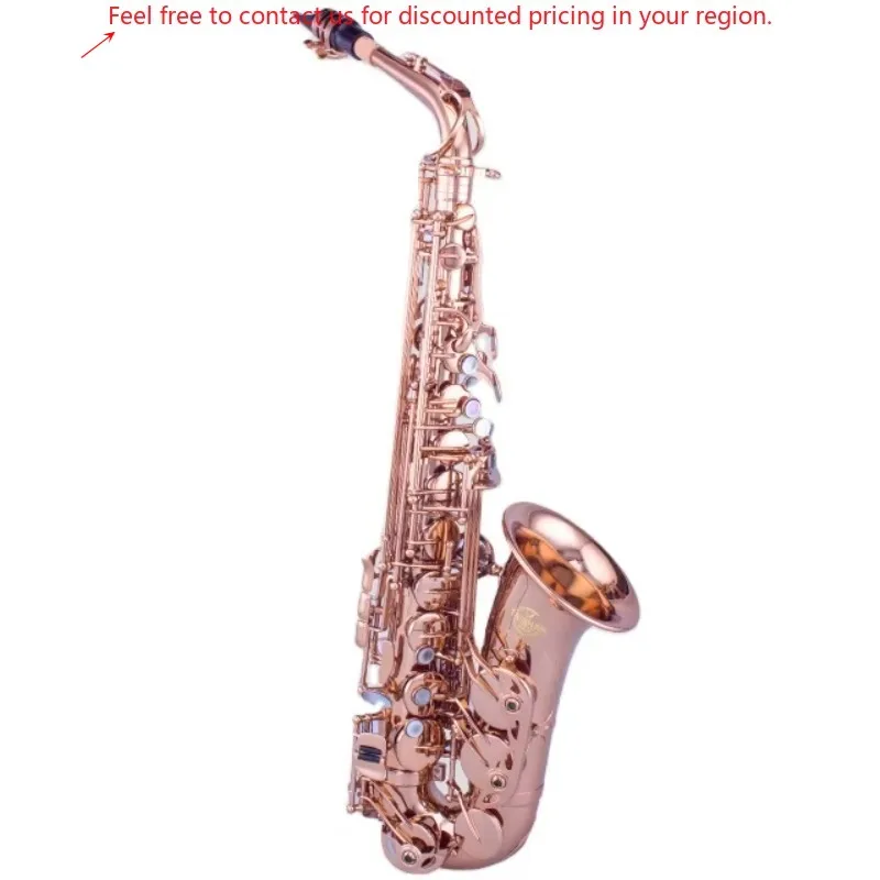 

Taishan Rose Gold Color Brass Body Alto Eb Saxophone Chinese Famous Brand