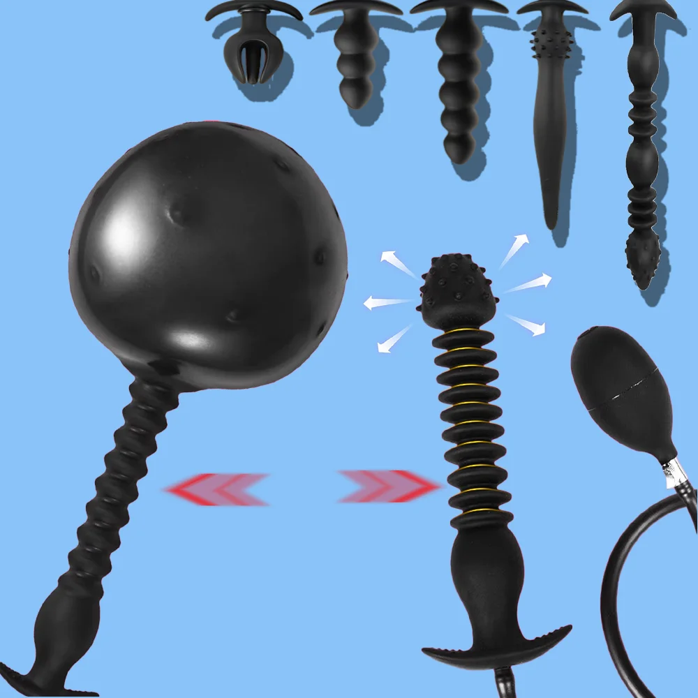 Inflatable Super Big Anal Plug Dildo Prostate Massage Dilator Huge Butt Bead Vagina Expander Fisting Masturbator Sex Toy