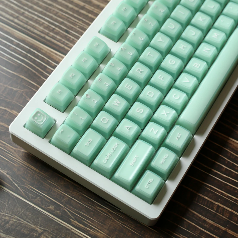 Imagem -04 - Echome Green Jade Tema Keycap Grupo Pbt Dye Subbed Tampão do Teclado Translúcido Perfil SA Presente do Teclado Mecânico