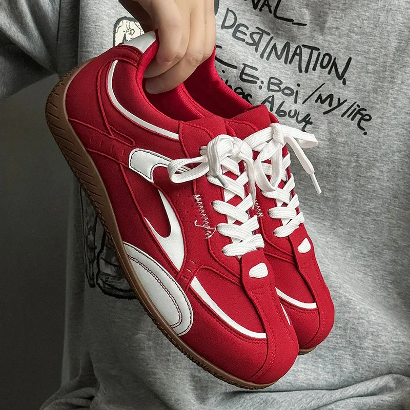 

Новые ретро-кроссовки унисекс 2026 года в американском стиле, с цветовыми блоками, мягкие, удобные, дышащие, универсальные низкие кеды