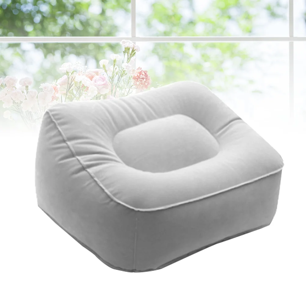 2 Pcs Inflatable Foot Rest Pad Travel Pillow Cushion Footrest Stool Bed Pillows