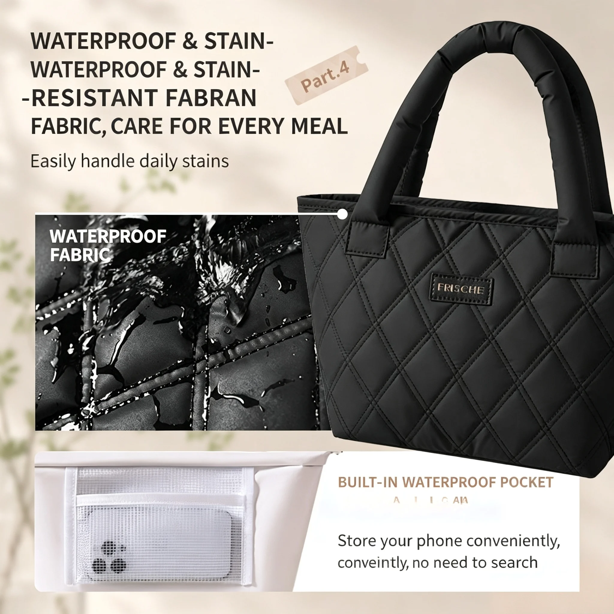 Thermal bag with high appearance quality, convenient to carry lunch box bag for commuting, waterproof large-capacity lunch bag
