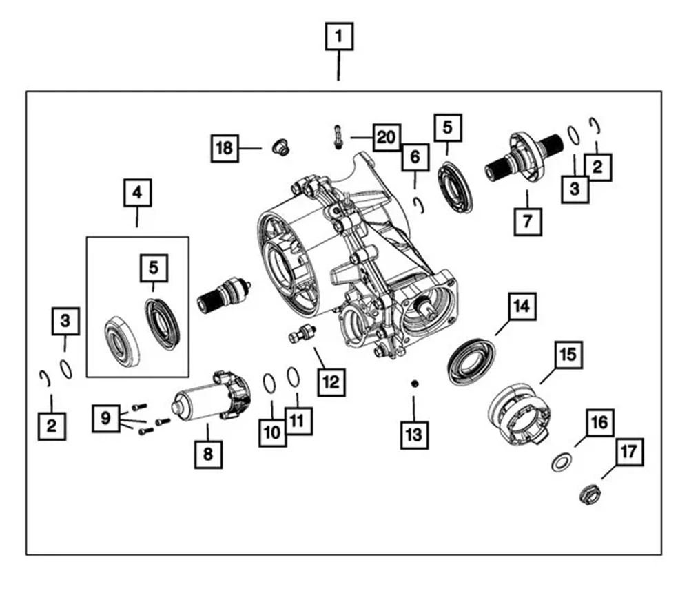 Rear Axle Differential 53010758AH For Jeep Cherokee Chrysler 2019-2022