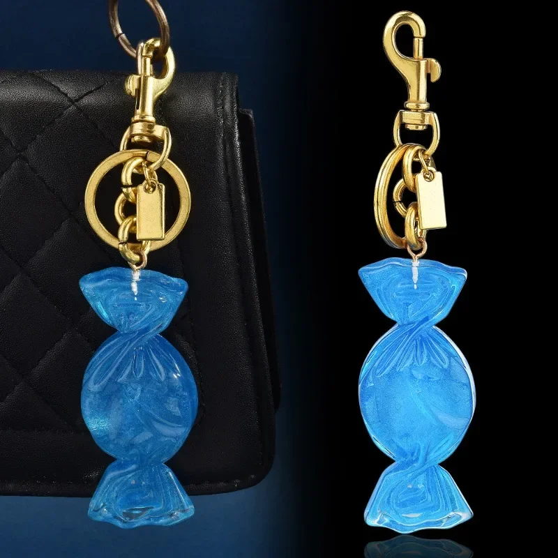 樹脂ABカラーおしゃれなイミテーションクリスタル透明カラービーズバックホールキャンディバッグペンダント、キーホルダー、バッグペンダント