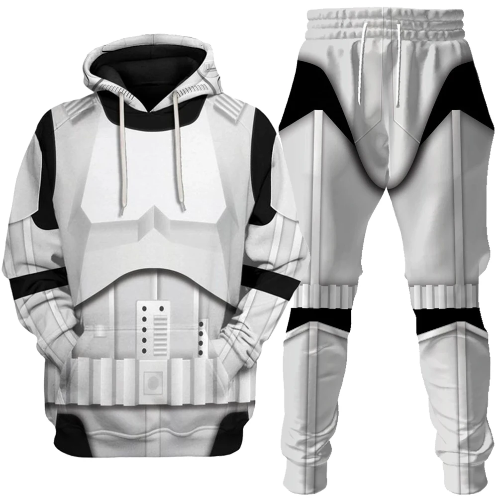 Trooper Cosplay Fantasy Hoodie Broek Pak Film Ruimte Strijd Leger Kostuum Vermomming Volwassen Mannen Cosplay Roleplay Fantasia Outfits