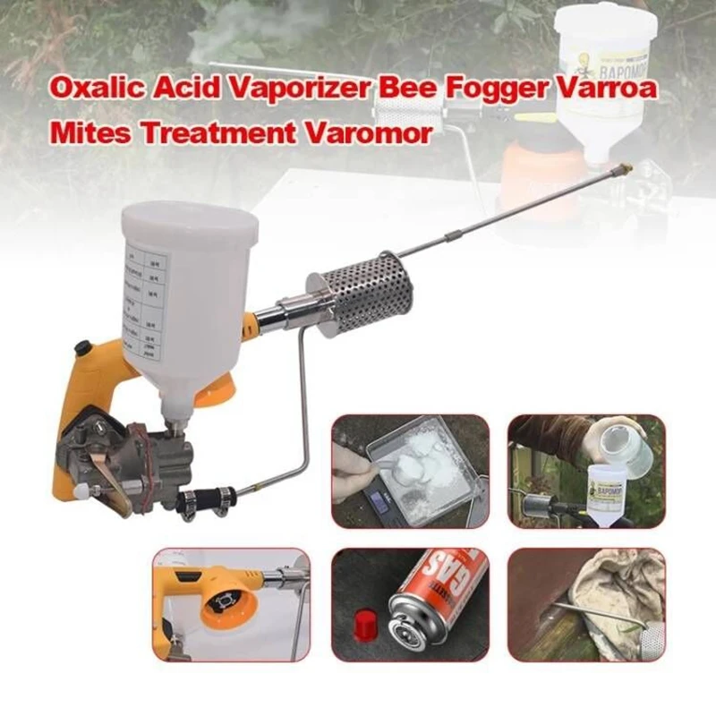 1pc Beehive Atomizer Beekeeping Mite Killing Fog Machine Anti-Mite Bong Gas Heating Sprayer Oxalic Acid Kills Mites